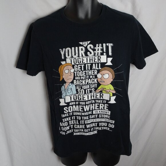 Anvil Rick & Morty Get Your S#!T Together Shirt Size M - Picture 1 of 10